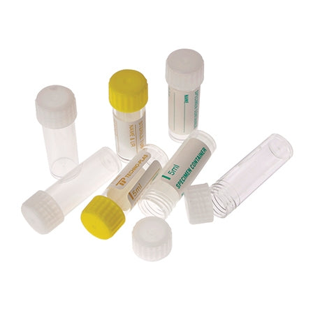 TECHNO-PLAS TUBE 5ML UNLABELLED YELLOW CAPPED STERILE